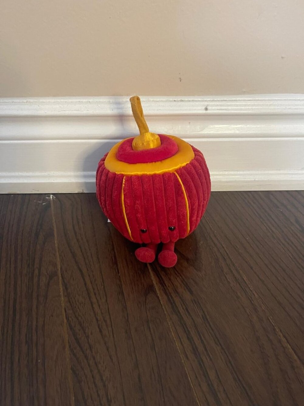 AUTHENTIC❗️ Rayray Lantern Plush Stuffed Animal Red Corduroy Ribbed Small Toy 6"